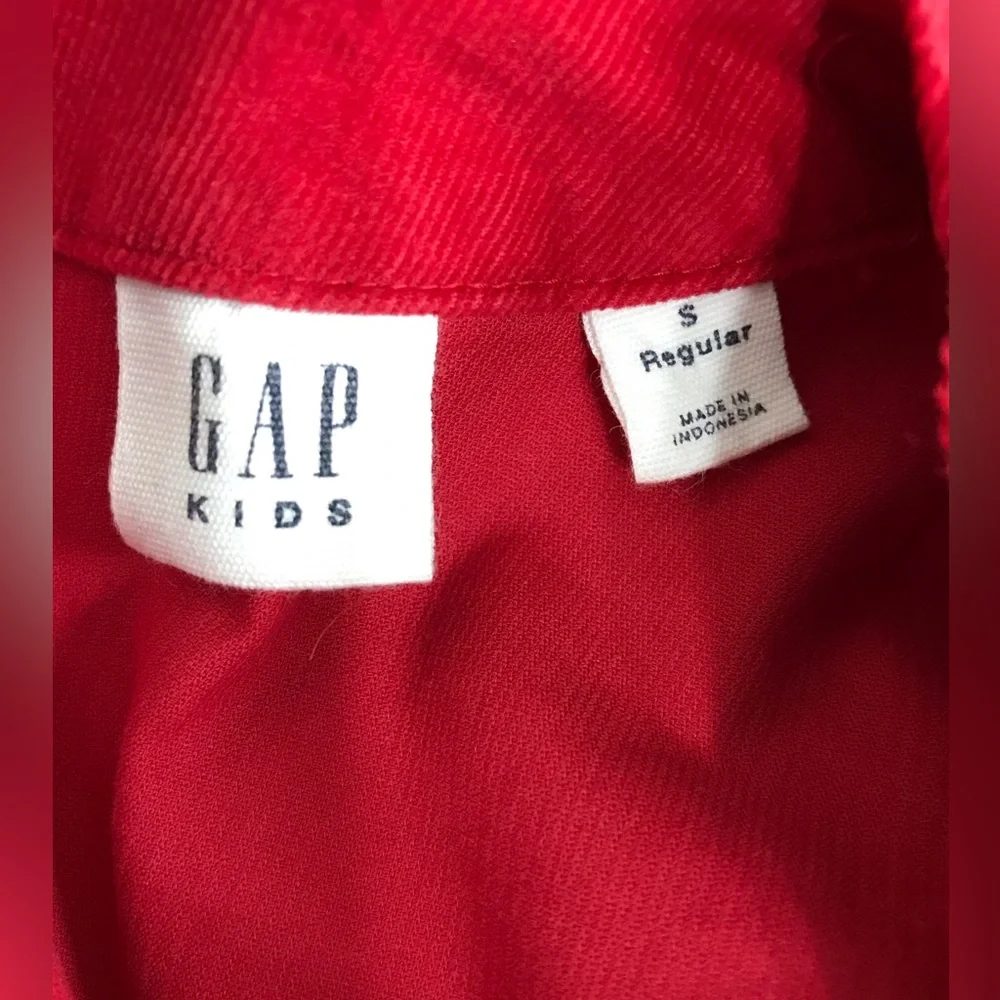 Christmas Gap Kids SS Red Velvet Dress 6 / 7 Small  98% Cotton 2% Spandex  Sm…